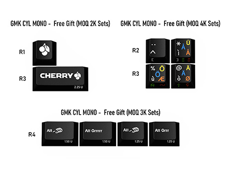 モノクロームデザインのキーキャップセット「GMK CYL MONO」 - AKIBA