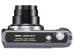 ペンタックス、縦位置シャッターボタン搭載の「Optio VS20