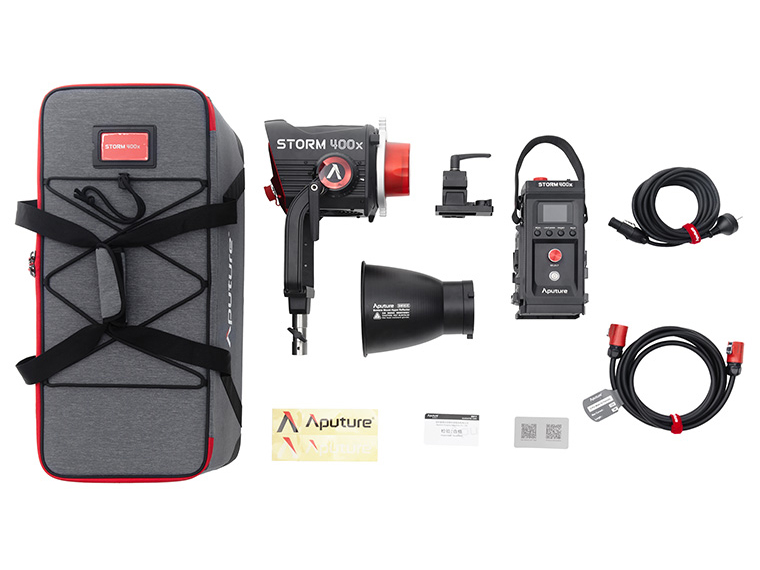 5色のチップを採用する小型LEDライト「Aputure STORM 400x