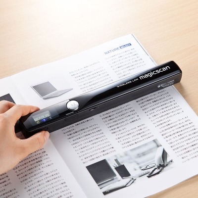 サンワサプライ、スマホに直接Wi-Fi転送できるハンディスキャナー