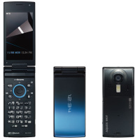 シャープ アクオス ドコモ SH-01C ブラック 携帯電話 パカパカ