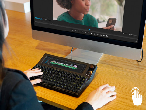 10.1型横長タッチディスプレイ搭載のメカニカルキーボード - PC Watch