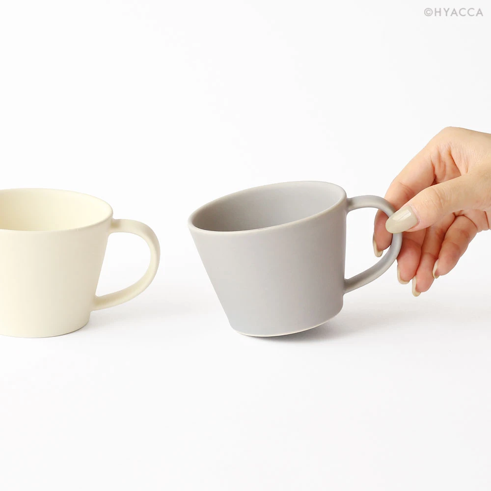 Sara/コーヒーカップ&オーバルプレート 4個セット/ネイビー＆ホワイト