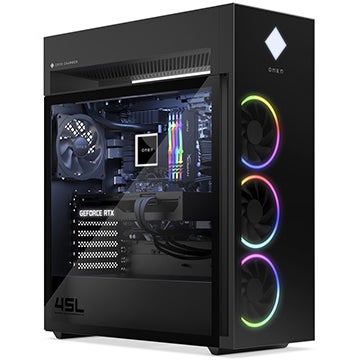 The HP OMEN 45L Gaming PC with RTX 5090 GPU and DDR5-6000MHz RAM