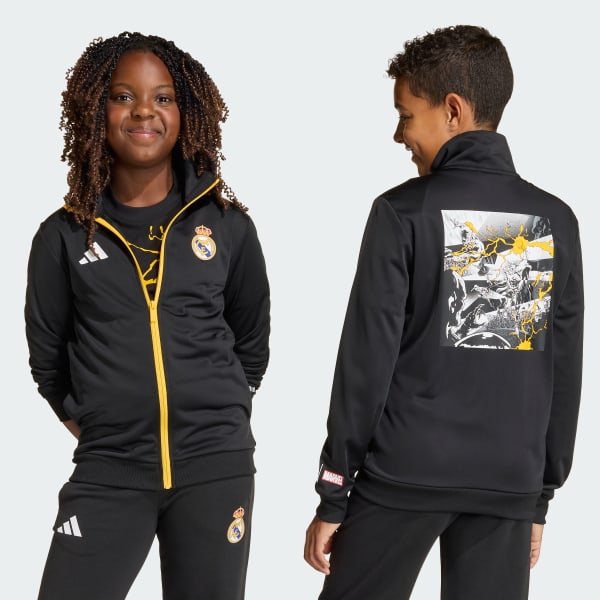 adidas Real Madrid Avengers Track Top Kids - Black | Free Shipping