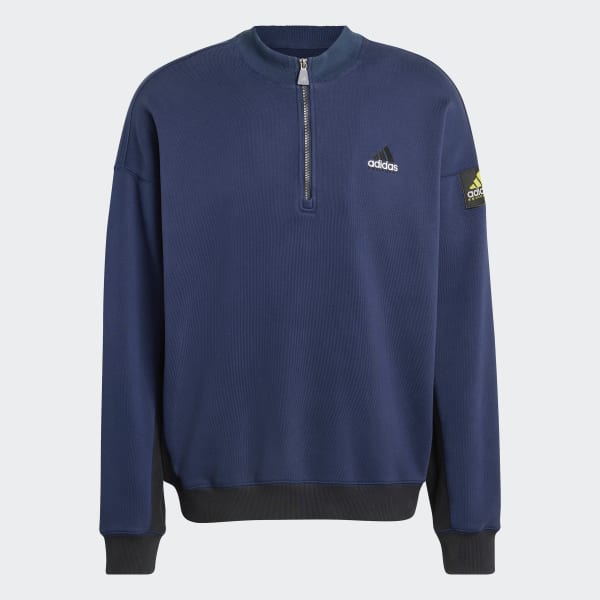 adidas Equipment Blocked Half-Zipper - Green | Free Shipping with