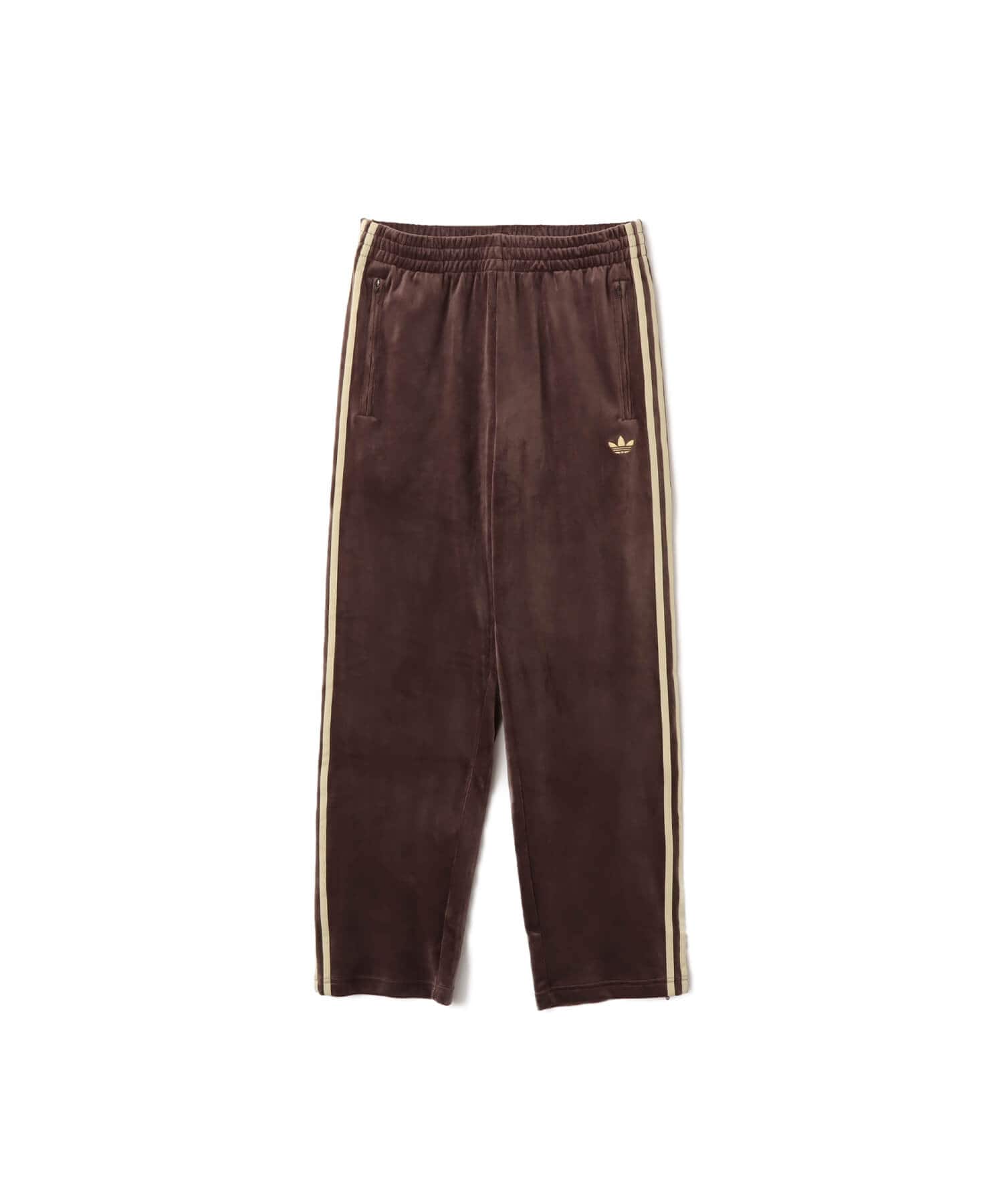 adidas FIREBIRD VELOUR TRACK PANTS ダークブラウン（アディダス