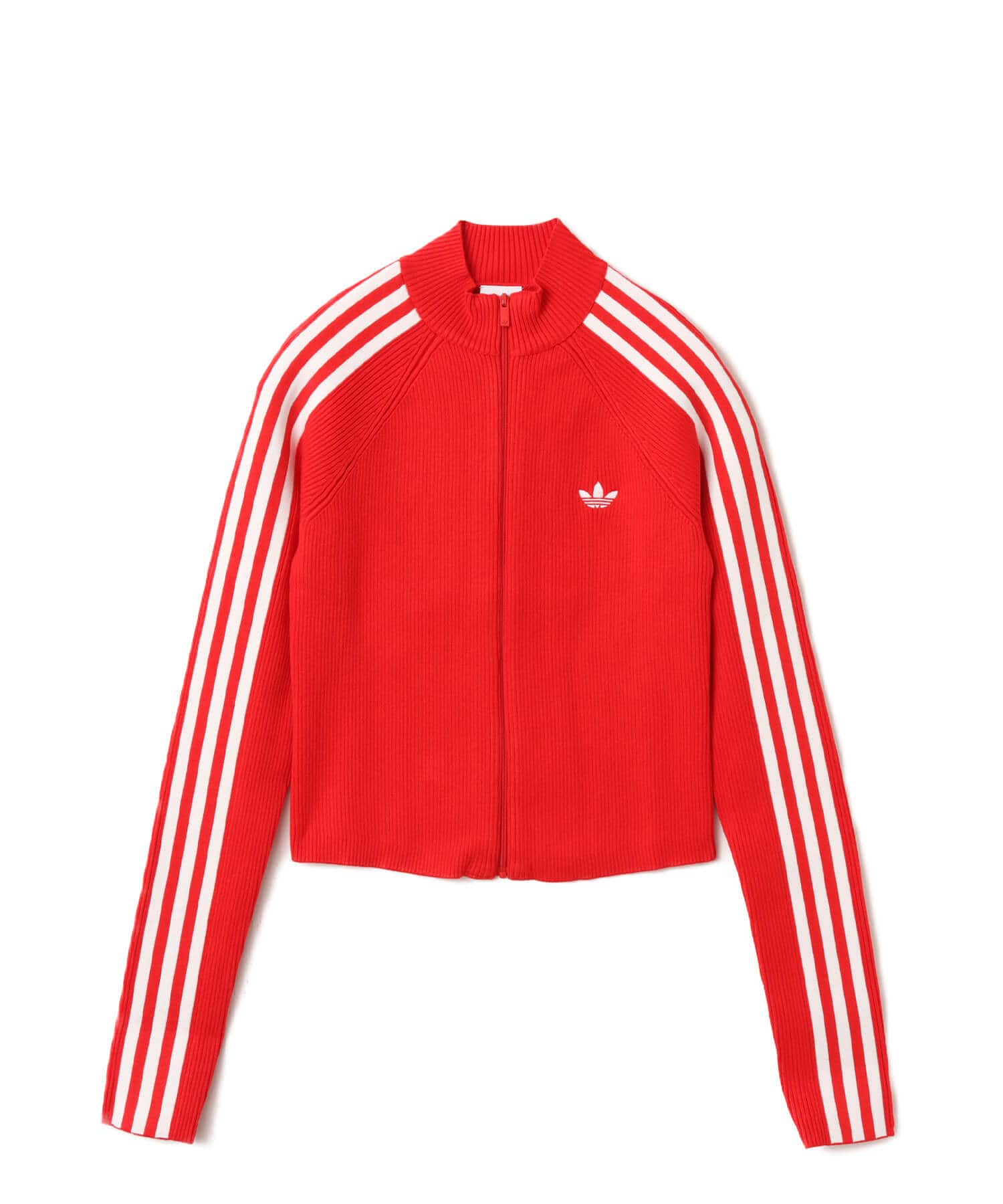 adidas ADICOLOR 3 STRIPES SLIM KNIT TRACK TOP ベタースカーレット