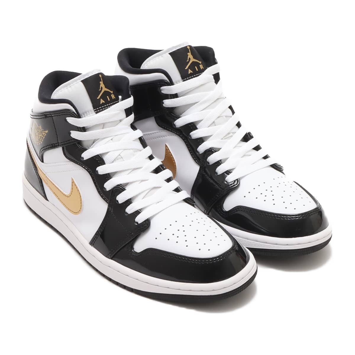 JORDAN BRAND AIR JORDAN 1 MID SE BLACK/METALLIC GOLD-WHITE