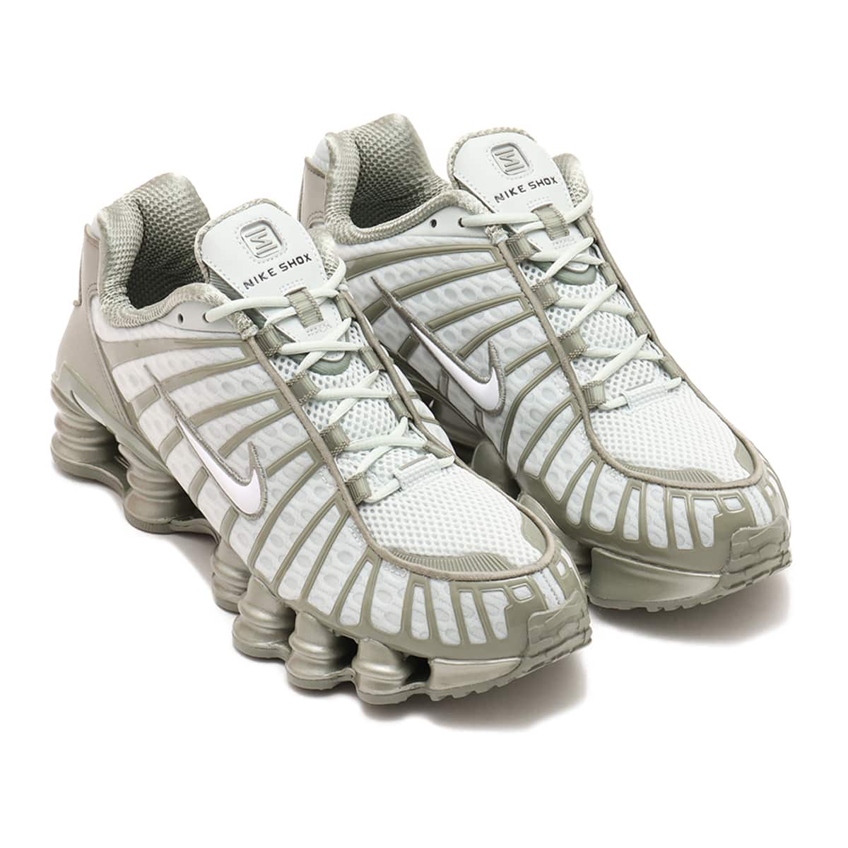 NIKE W SHOX TL LIGHT SILVER/WHITE-LIGHT ARMY（ナイキ ウィメンズ