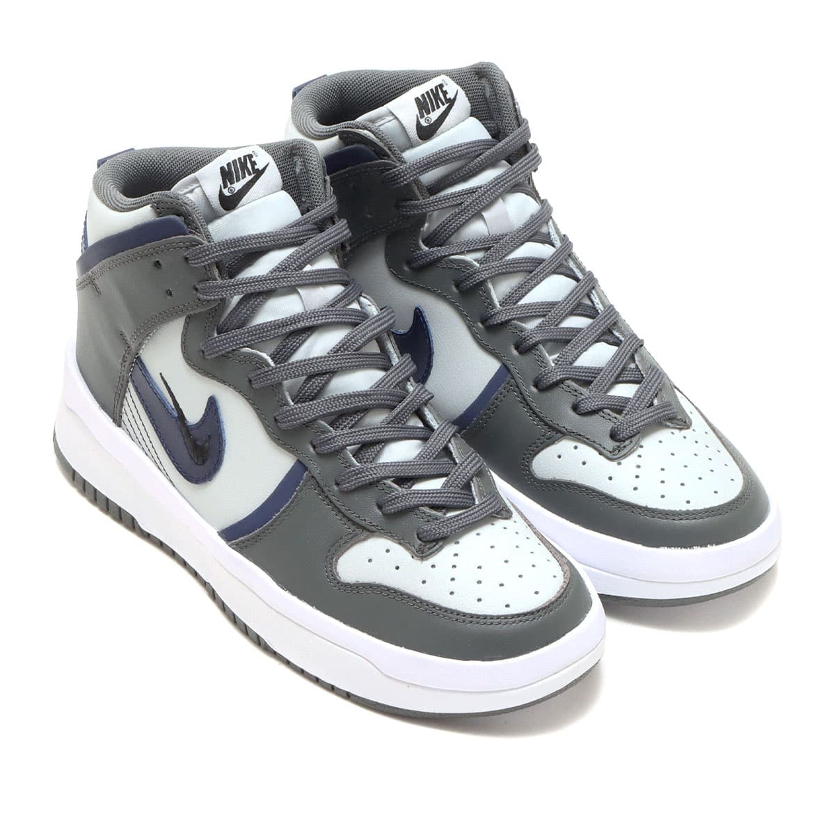 NIKE WMNS DUNK HIGH UP IRON GREY/MIDNIGHT NAVY-BLACK-GREY FOG