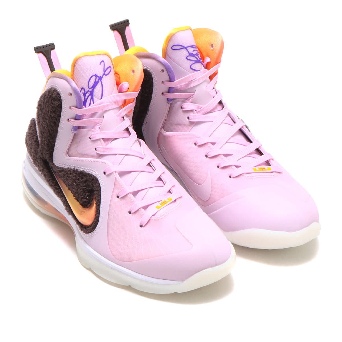 NIKE LEBRON IX REGAL PINK/MULTI-COLOR-VELVET BROWN（ナイキ