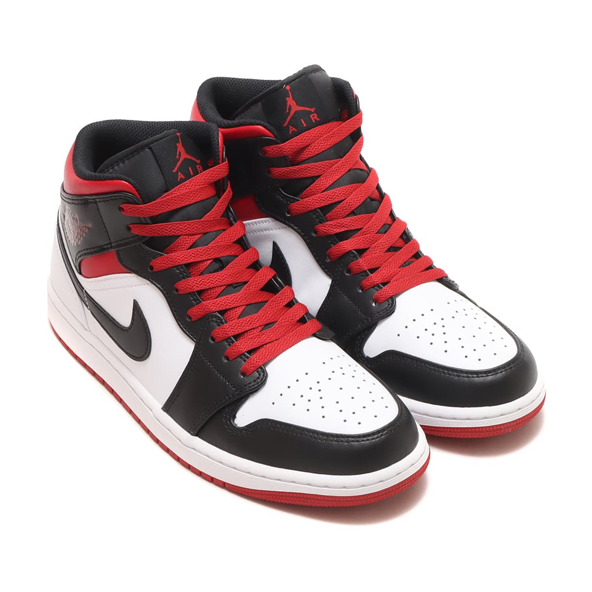 JORDAN BRAND AIR JORDAN 1 MID WHITE/GYM RED-BLACK（ジョーダン