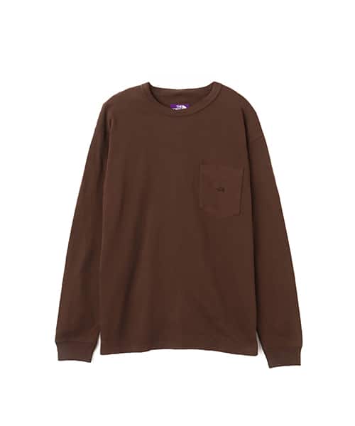 THE NORTH FACE PURPLE LABEL 8oz Field Long Sleeve Pocket Tee Brown