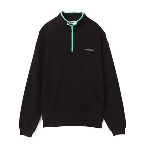 atmos Half Zip Pullover BLACK（アトモス ハーフジップ プルオーバー