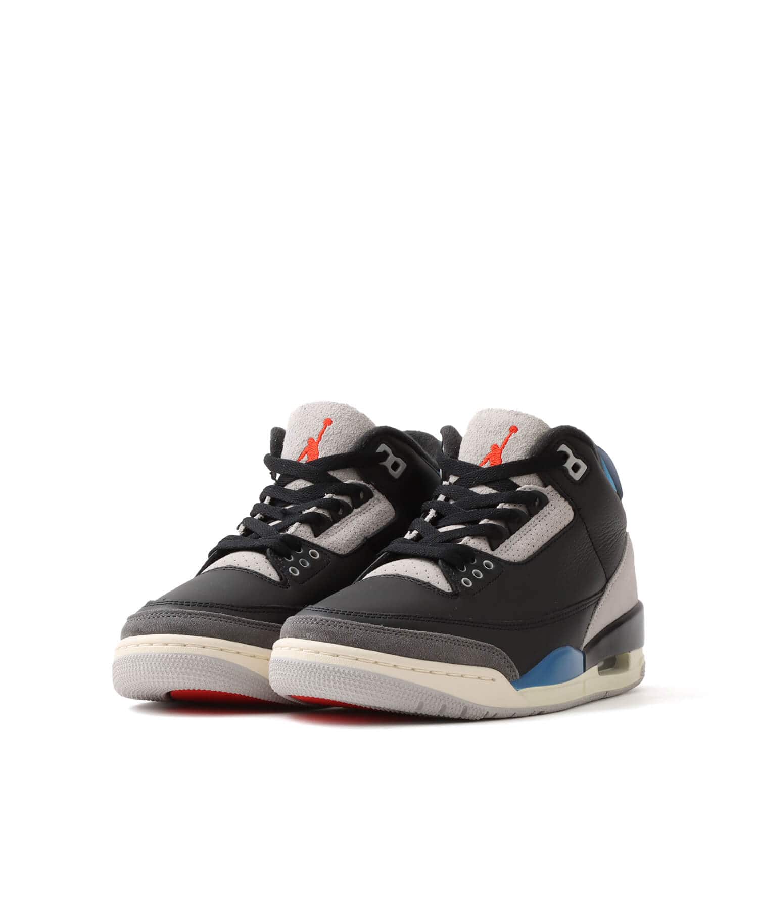JORDAN BRAND AIR JORDAN 3 RETRO OG BLACK/CHILE RED-NEUTRAL GREY