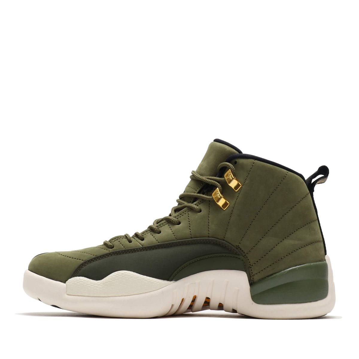 JORDAN BRAND AIR JORDAN 12 RETRO OLIVE CANVAS/METALLIC GOLD-BLACK