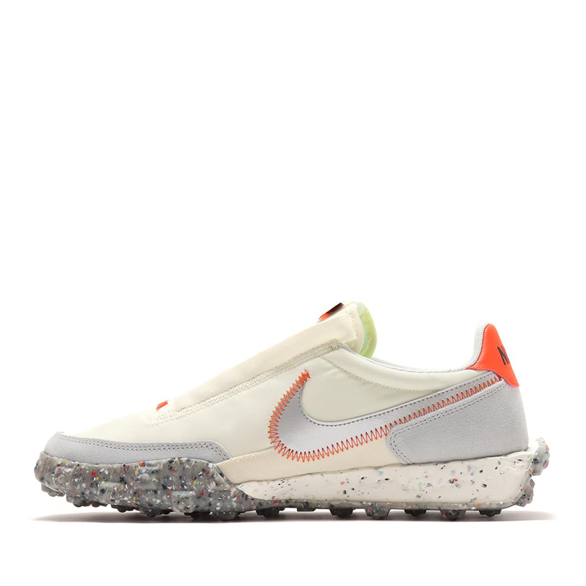 NIKE WAFFLE RACER CRATER COCONUT MILK/METALLIC SILVER-TEAM ORANGE
