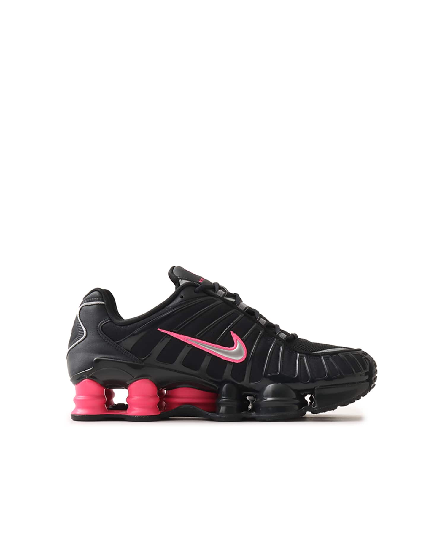 NIKE W SHOX TL OFF NOIR/METALLIC SILVER-HYPER PINK（ナイキ