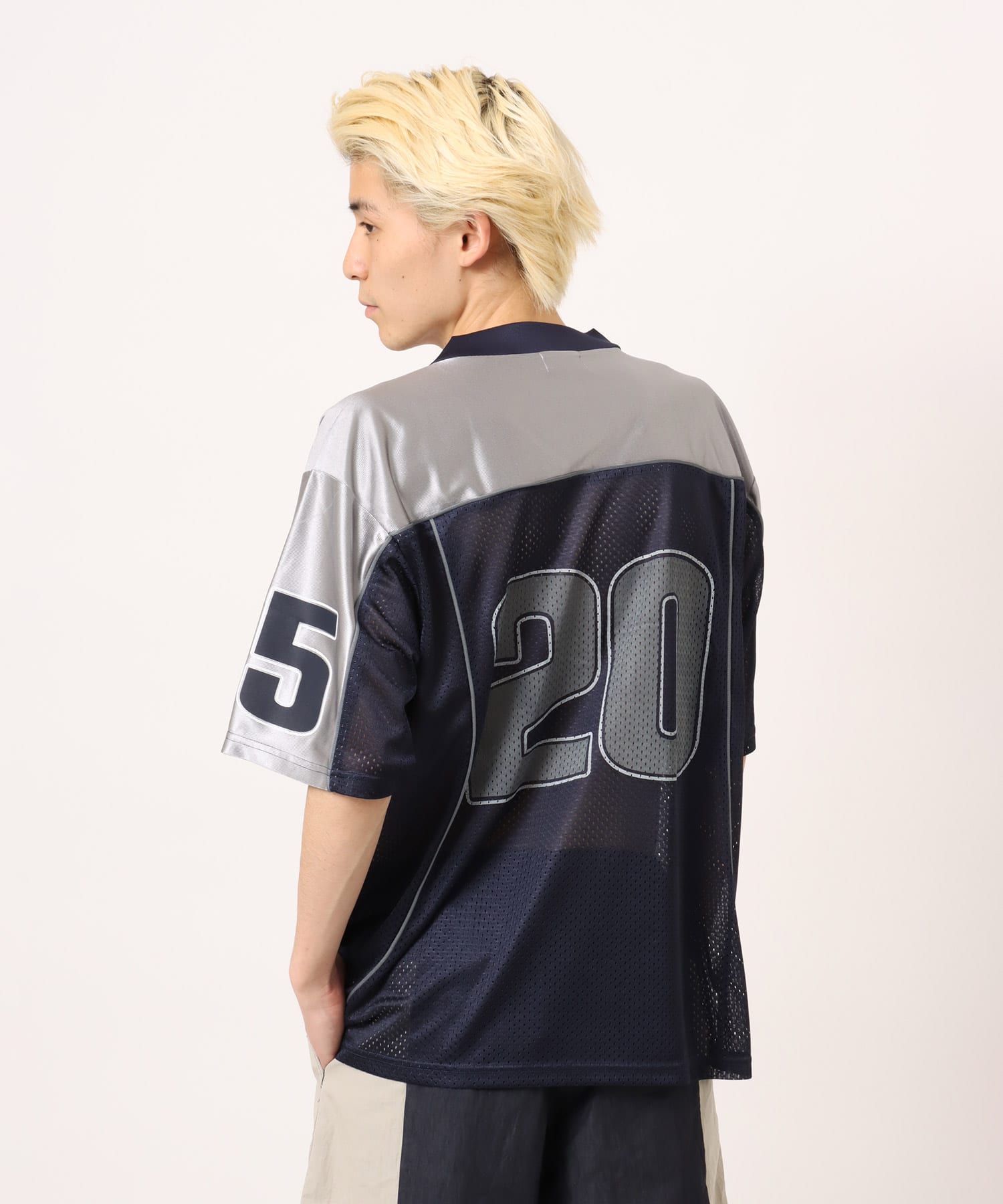 atmos Mesh Football Shirt NAVY（アトモス メッシュ フットボール