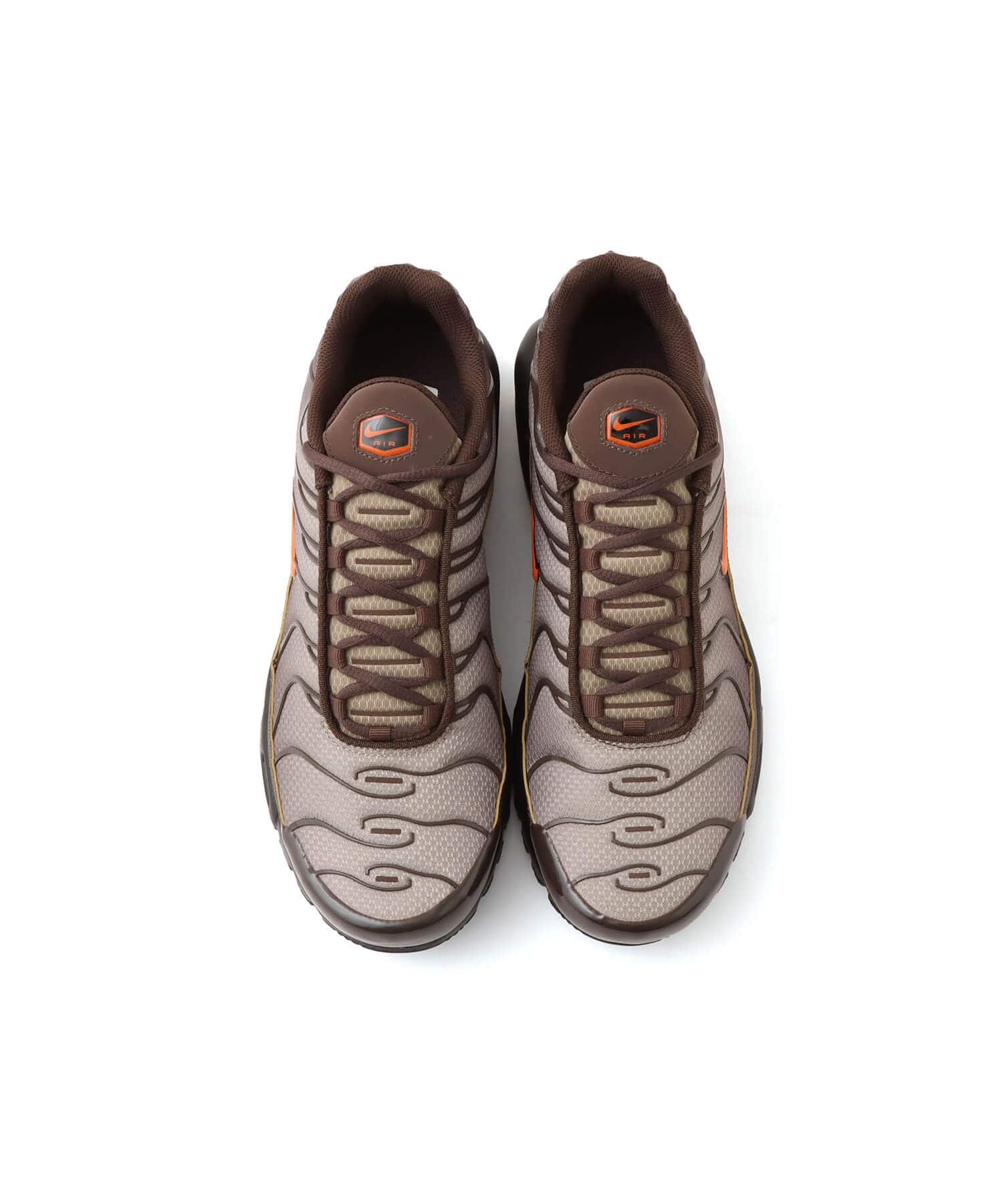 NIKE AIR MAX PLUS BAROQUE BROWN/SAFETY ORANGE-KHAKI-BLACK（ナイキ