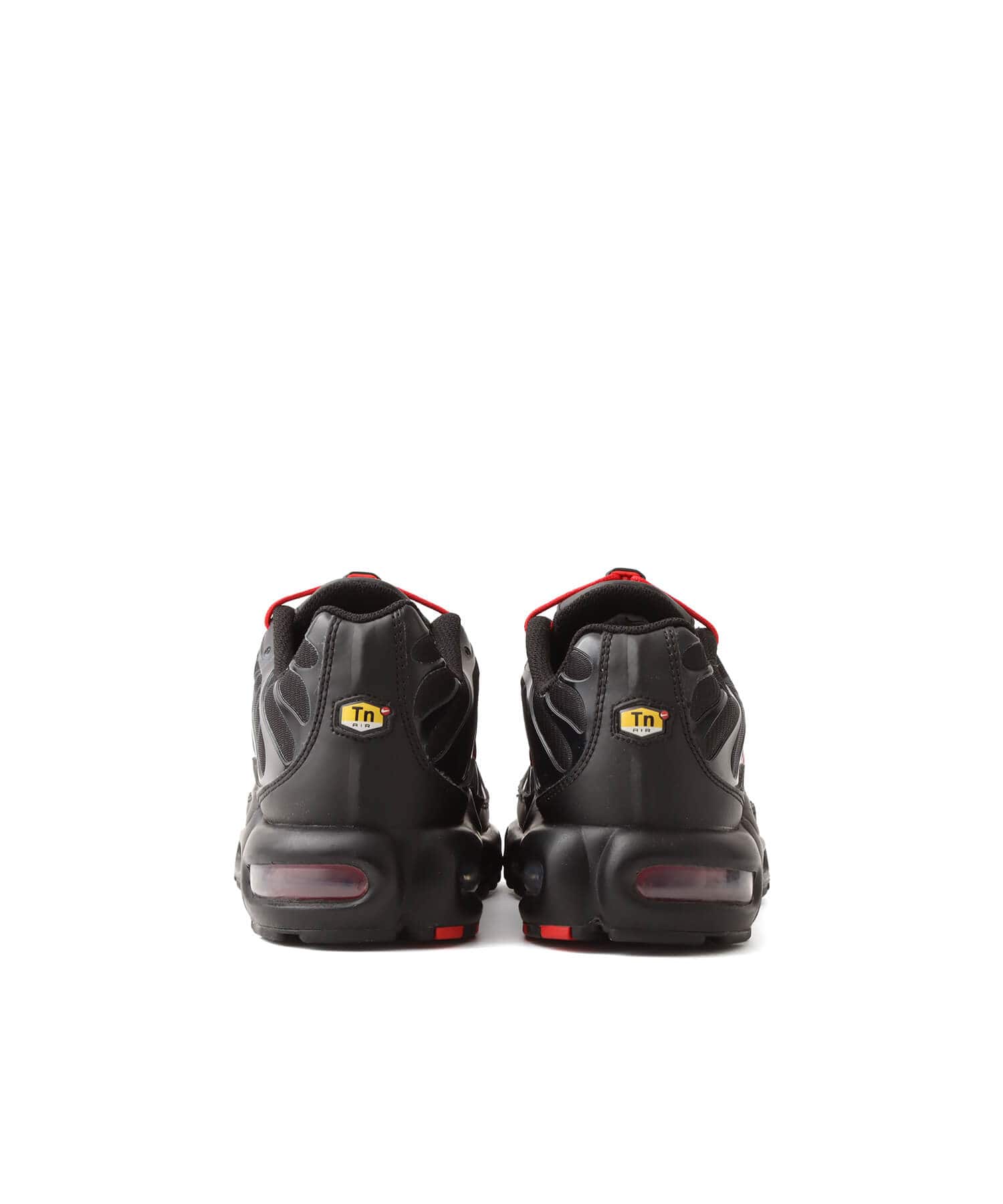 NIKE AIR MAX PLUS BLACK/UNIVERSITY RED-WOLF GREY（ナイキ エア