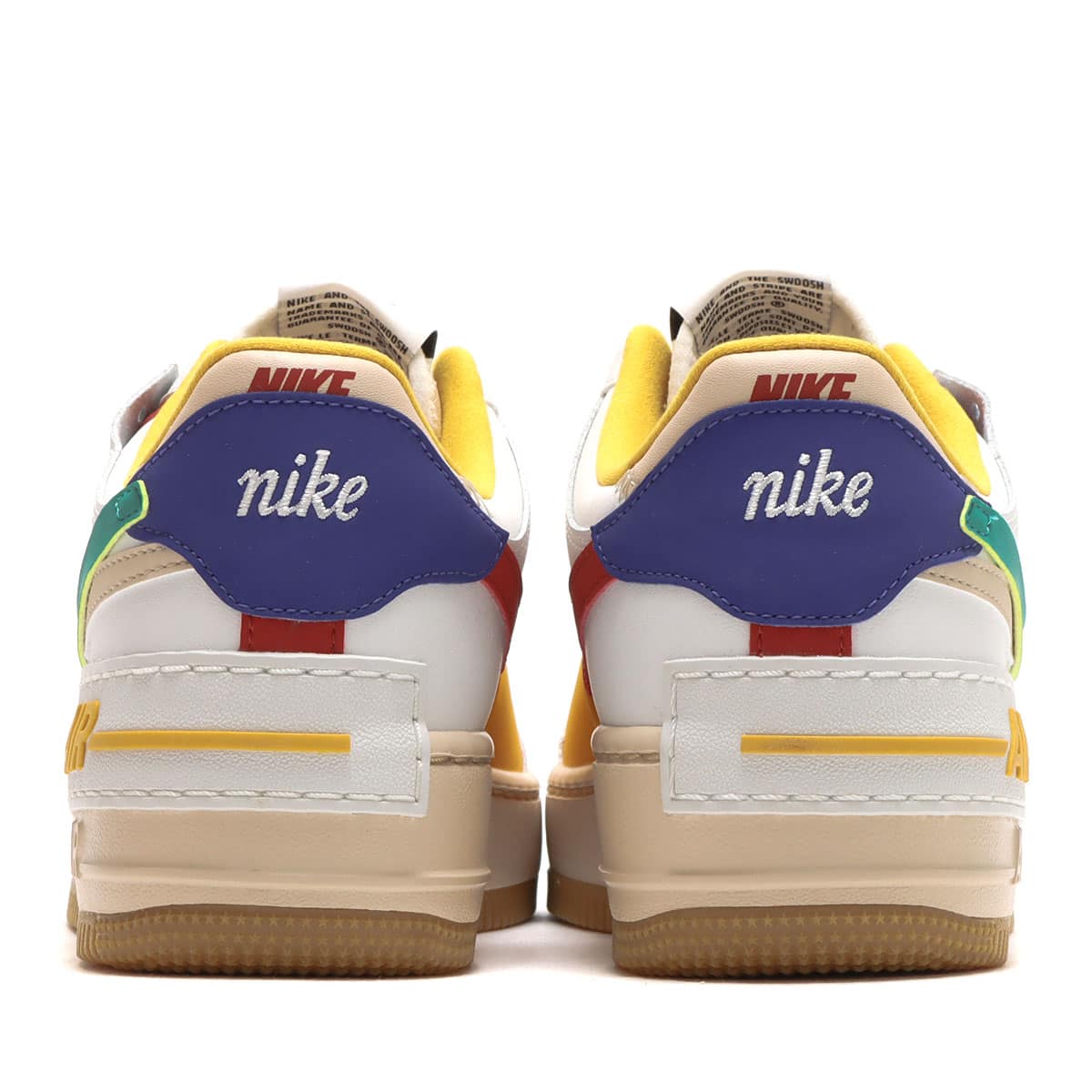 NIKE W AF1 SHADOW SUMMIT WHITE/NEPTUNE GREEN-YELLOW OCHRE（ナイキ