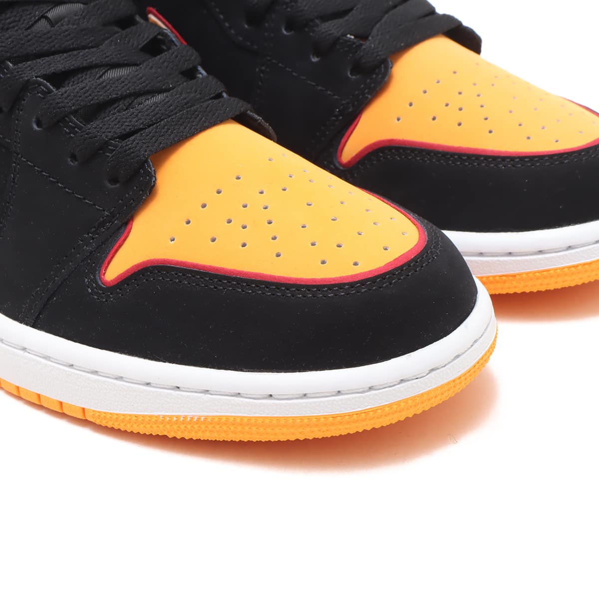 JORDAN BRAND AIR JORDAN 1 MID SE BLACK/VIVID ORANGE-CARDINAL RED