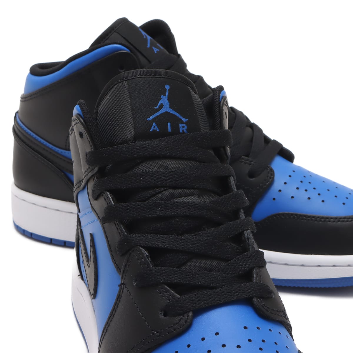 JORDAN BRAND AIR JORDAN 1 MID GS (BLACK/ROYAL BLUE-BLACK-WHITE
