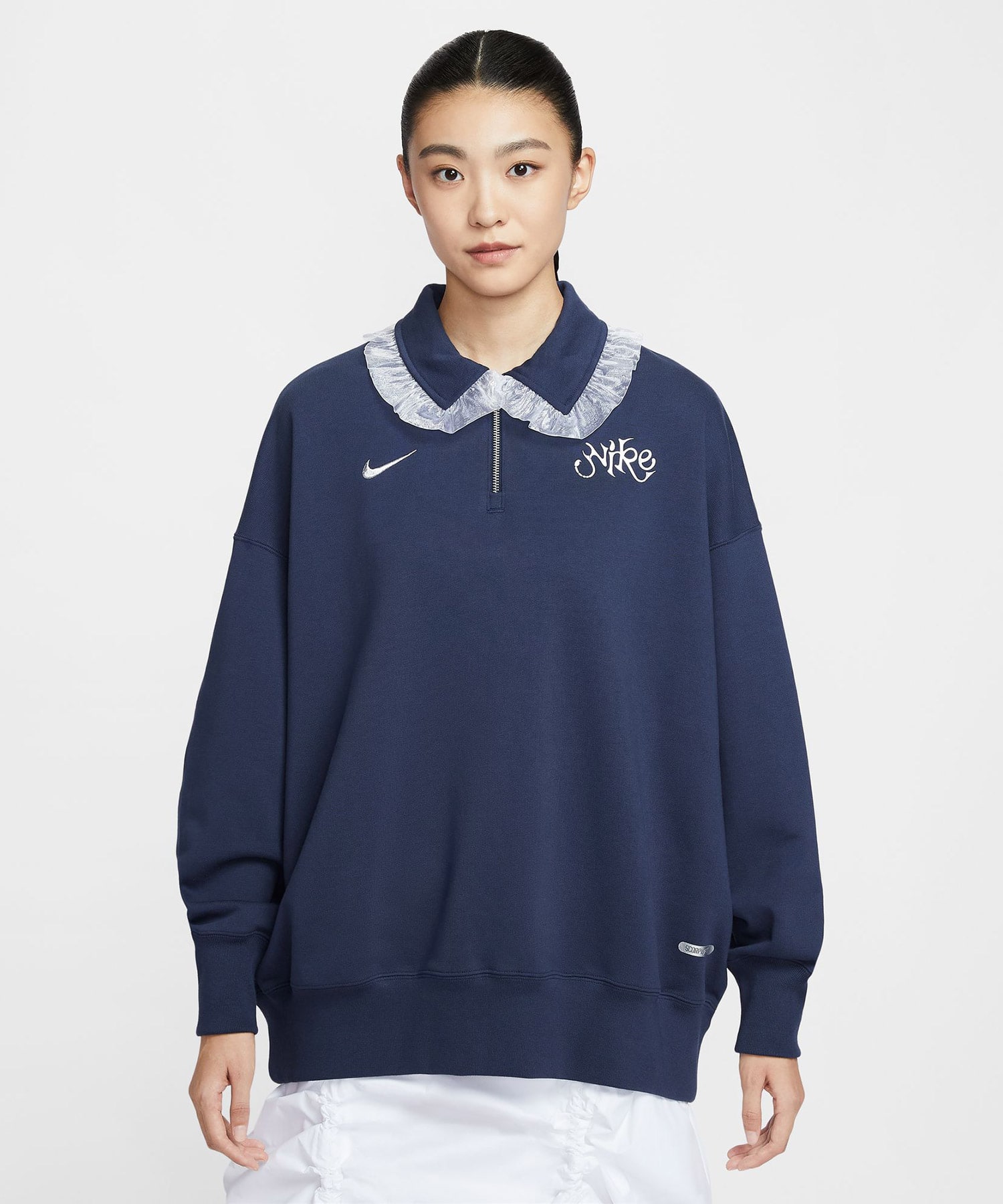 NIKE AS W NSW FLC OS BLKT QZ POLO G MIDNIGHT NAVY（ナイキ