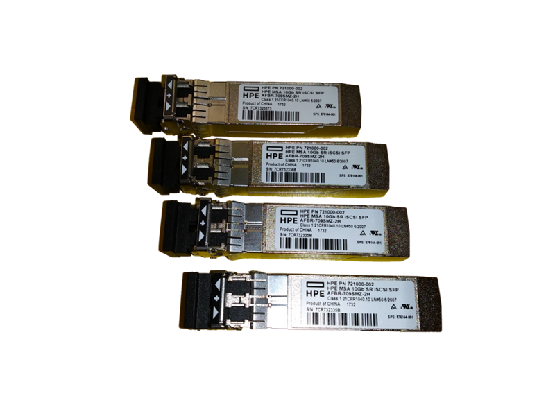 HPE MSA 10Gb Short Range iSCSI SFP+ 4 pack Transceiver | HPE Store