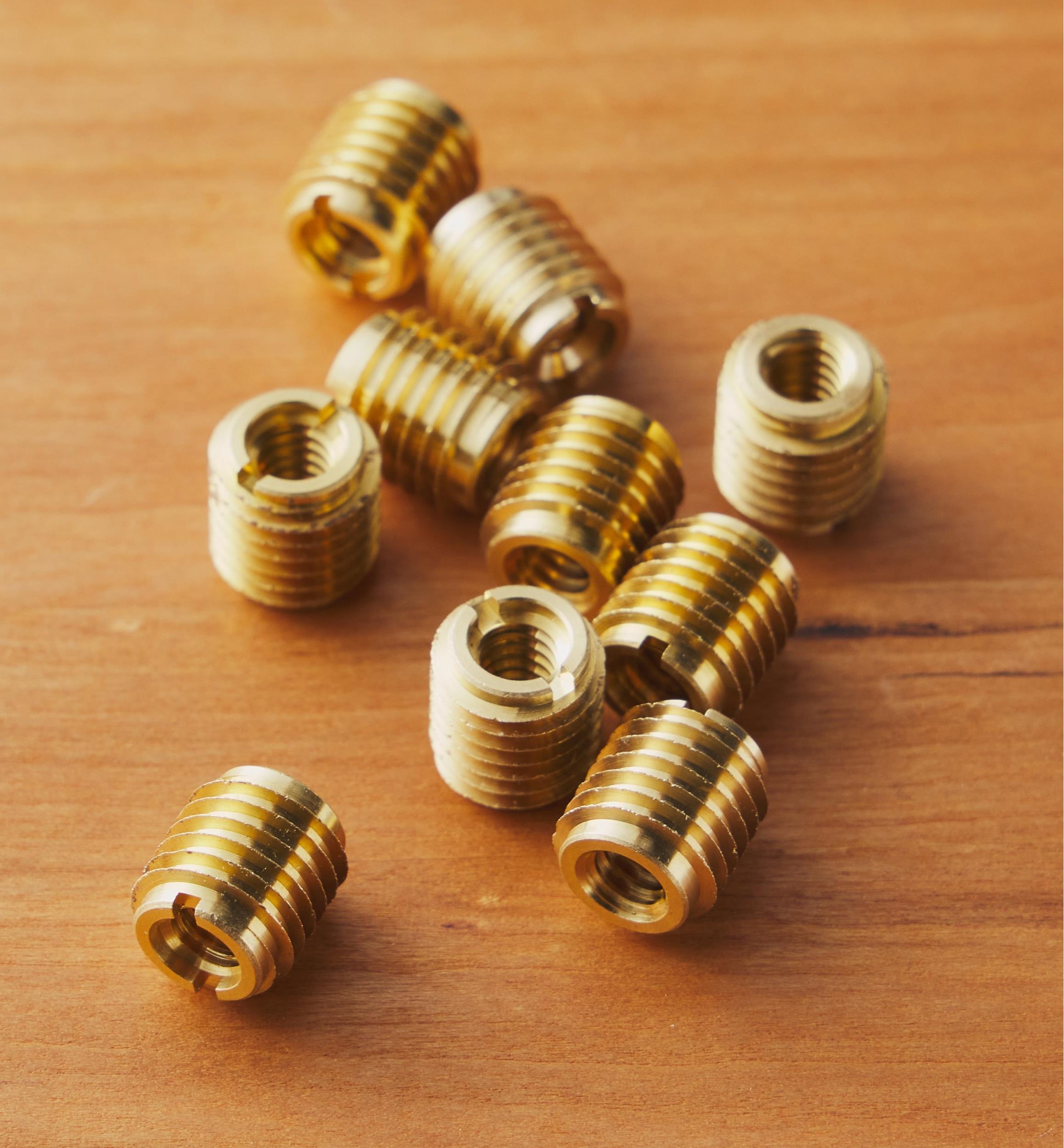 1/4-20 Brass Knife-Edge Insert Nuts - Lee Valley Tools