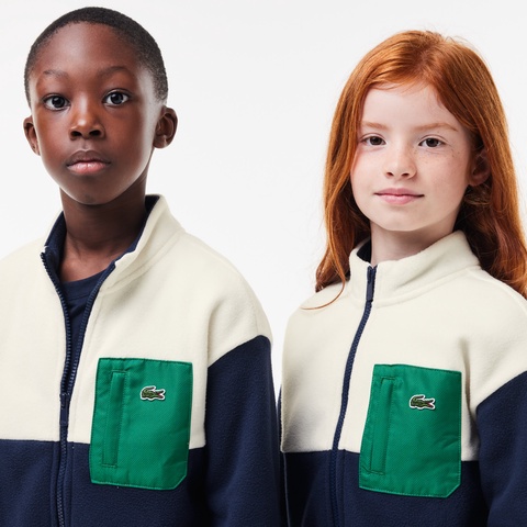 JUNIORカラーブロックフリースジャケット SJ1236 - ラコステ（LACOSTE