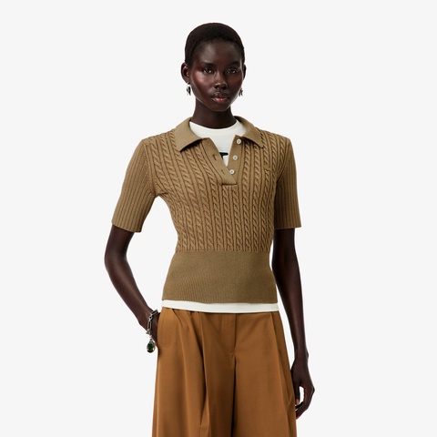 FW25 Fashion Show』ケーブルニットポロセーター AF3667 - ラコステ