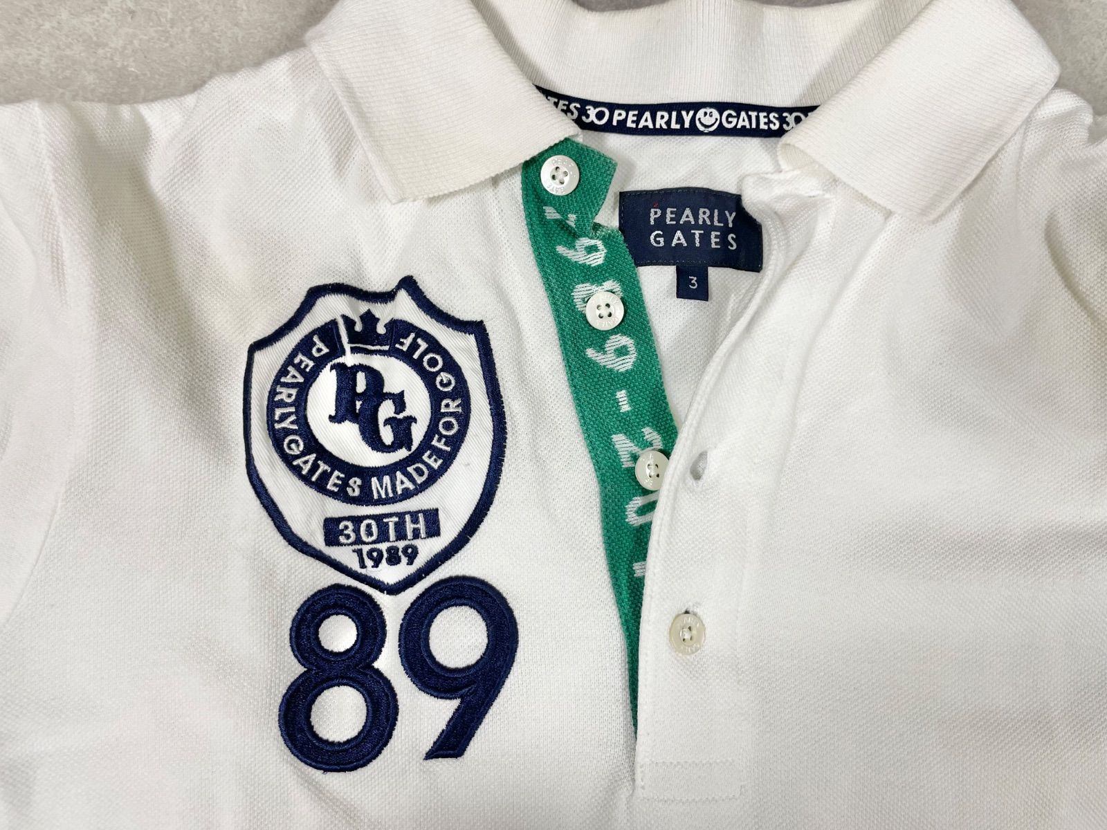 PEARLY GATES パーリーゲイツ 半袖ポロシャツ 30周年記念 限定 刺繍