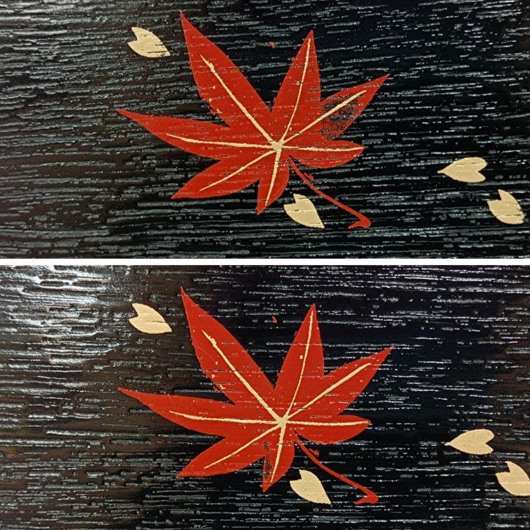 松花堂 木製漆器 セール 金彩桜紅葉紋弁当箱 仕切り付 5客セット 未使用品