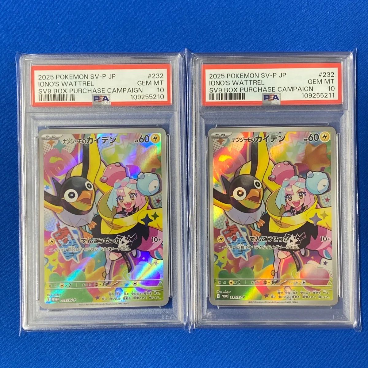 PSA10 【2連番】 ポケモンカード 232/SV-P ナンジャモのカイデン