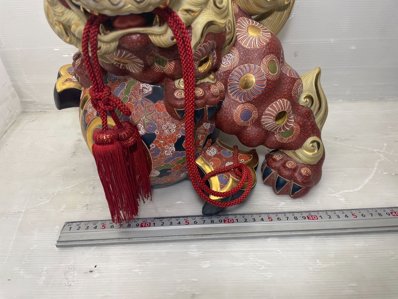 九谷焼 大型の唐獅子 打出の小槌 - メルカリ
