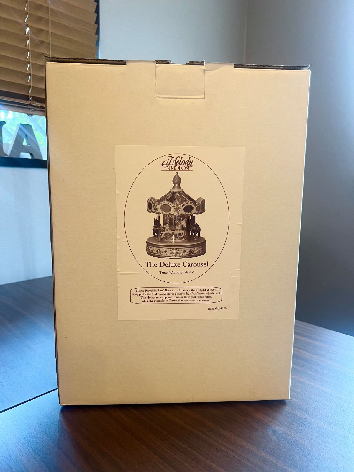 即納】 オルゴール メリーゴーランド 陶器製 デラックス