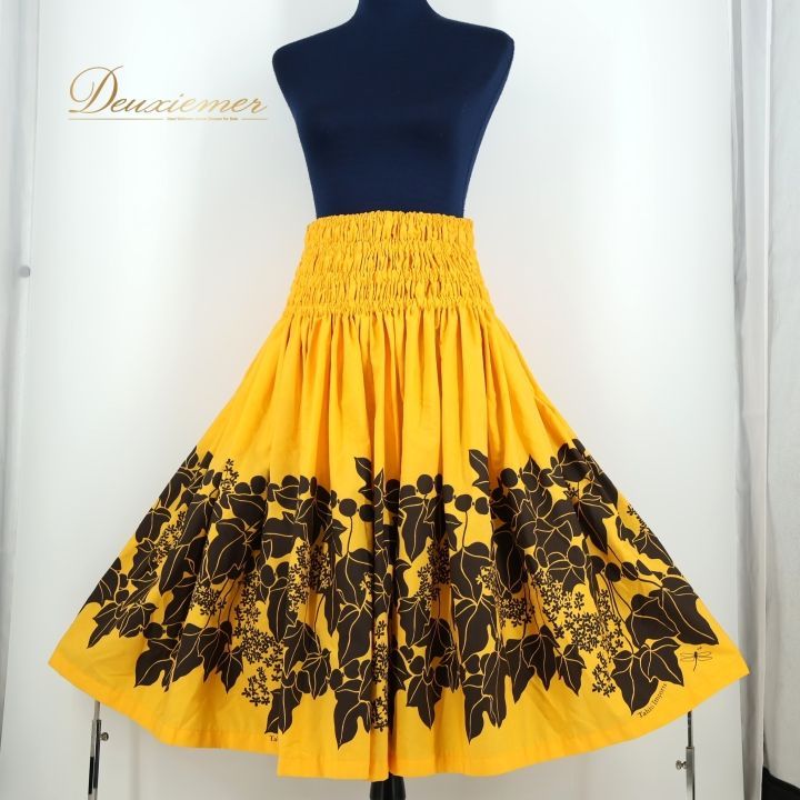 フラダンス 衣装 パウスカート イエロー系 タヒチインスポーツ フラ