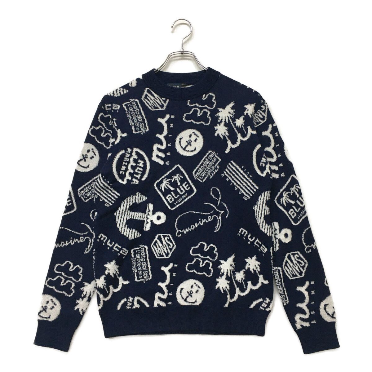 未使用品 メンズ ムータマリン muta MARINE セーター 4(S) 紺 ネイビー
