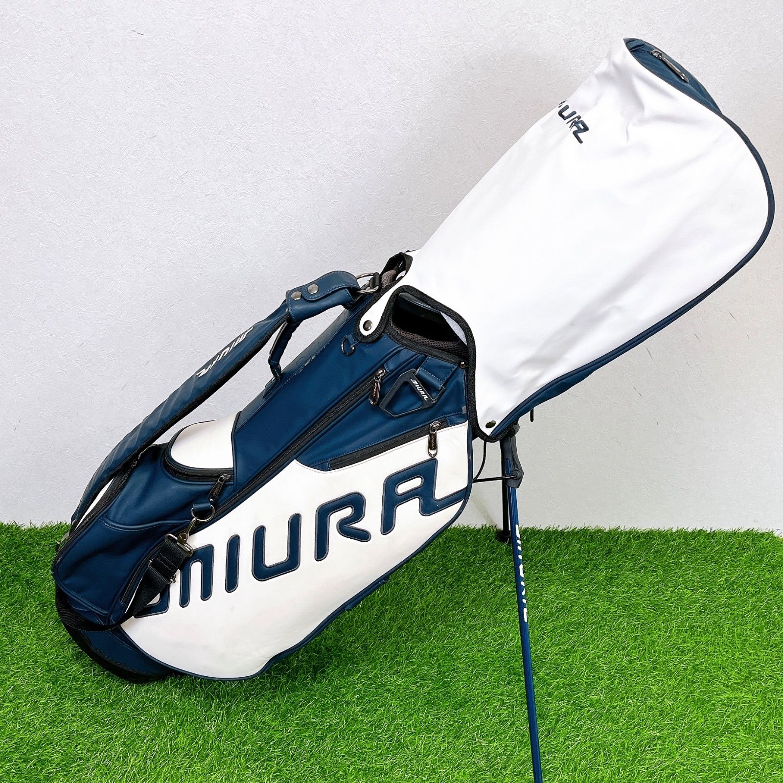 三浦技研 ミウラ MIURA SG-302 スタンド式 キャディバッグ ネイビー