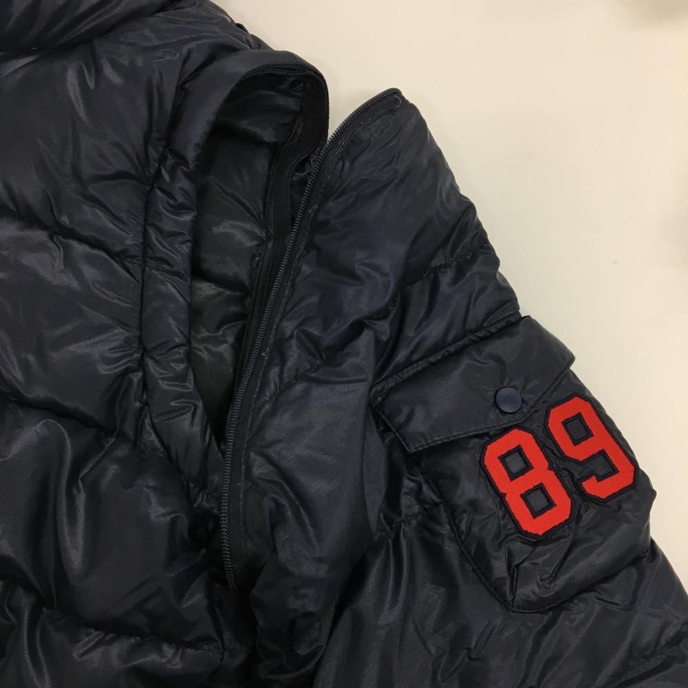 美品】パーリーゲイツ 2WAYナイロンダウンジャケット ネイビー×レッド