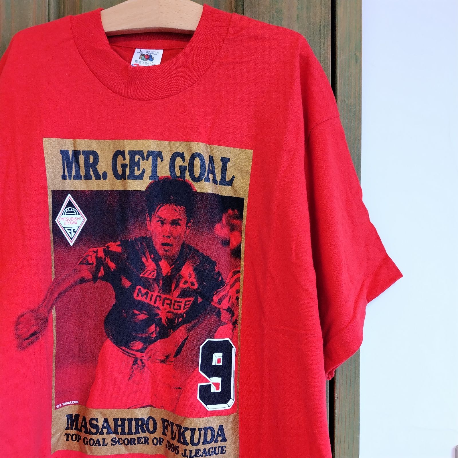 90s USA製 浦和レッズ 1995年 得点王 福田正博 Jリーグ J LEAGUE