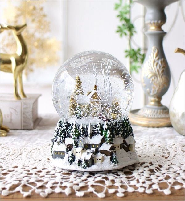 スノードーム クリスマス オルゴール 置物 Xmas オブジェ おしゃれ