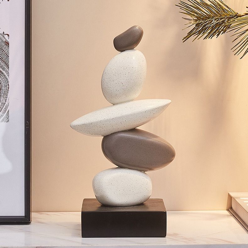 石積みオブジェ インテリア 置物 石 アート ロックバランシング