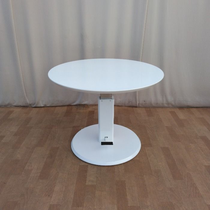 丸形昇降バタフライテーブル幅100 ディノス ホワイト 丸形昇降