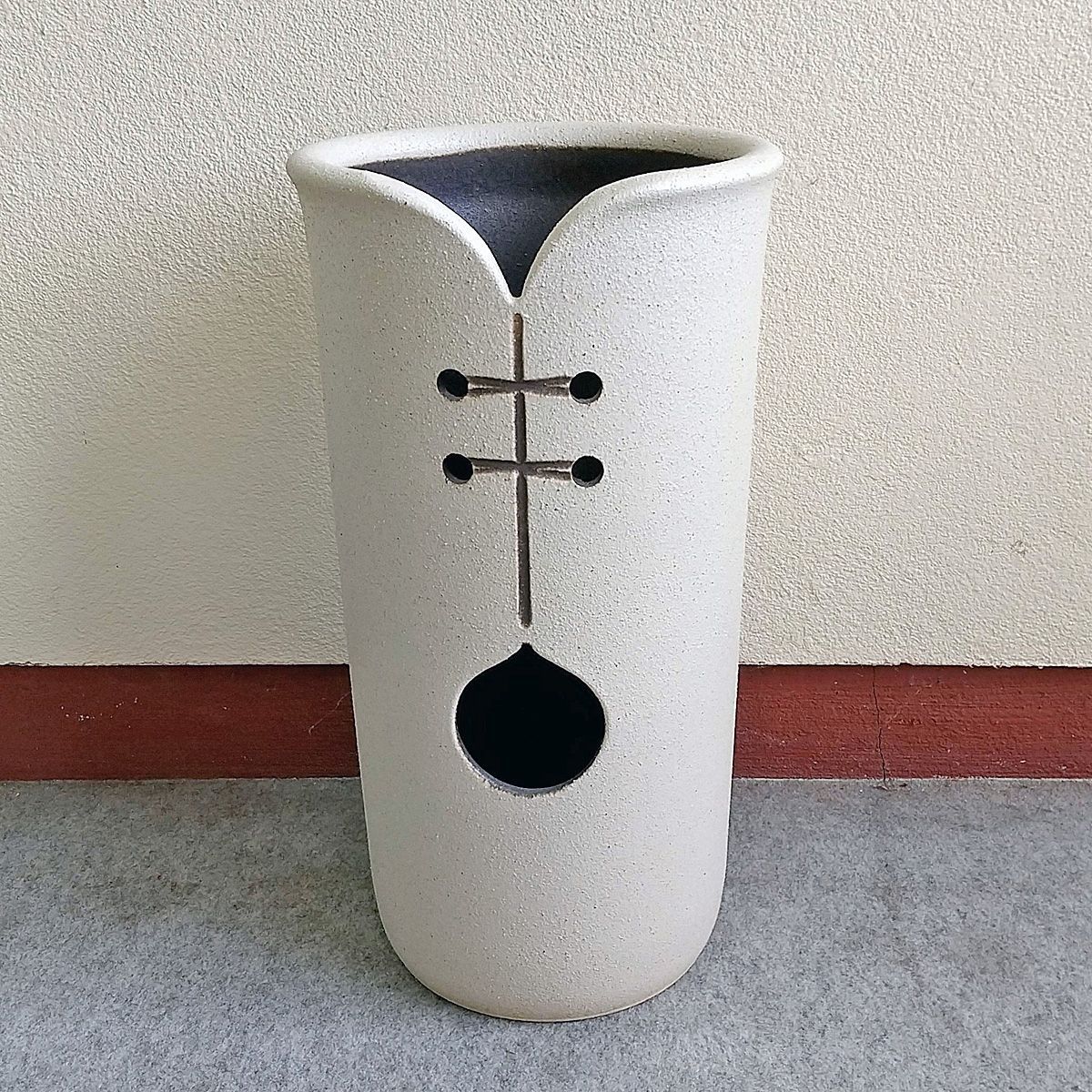 陶器傘立て ツートンカット傘立 信楽焼 ヤマタツ陶業 524-06 現品限り