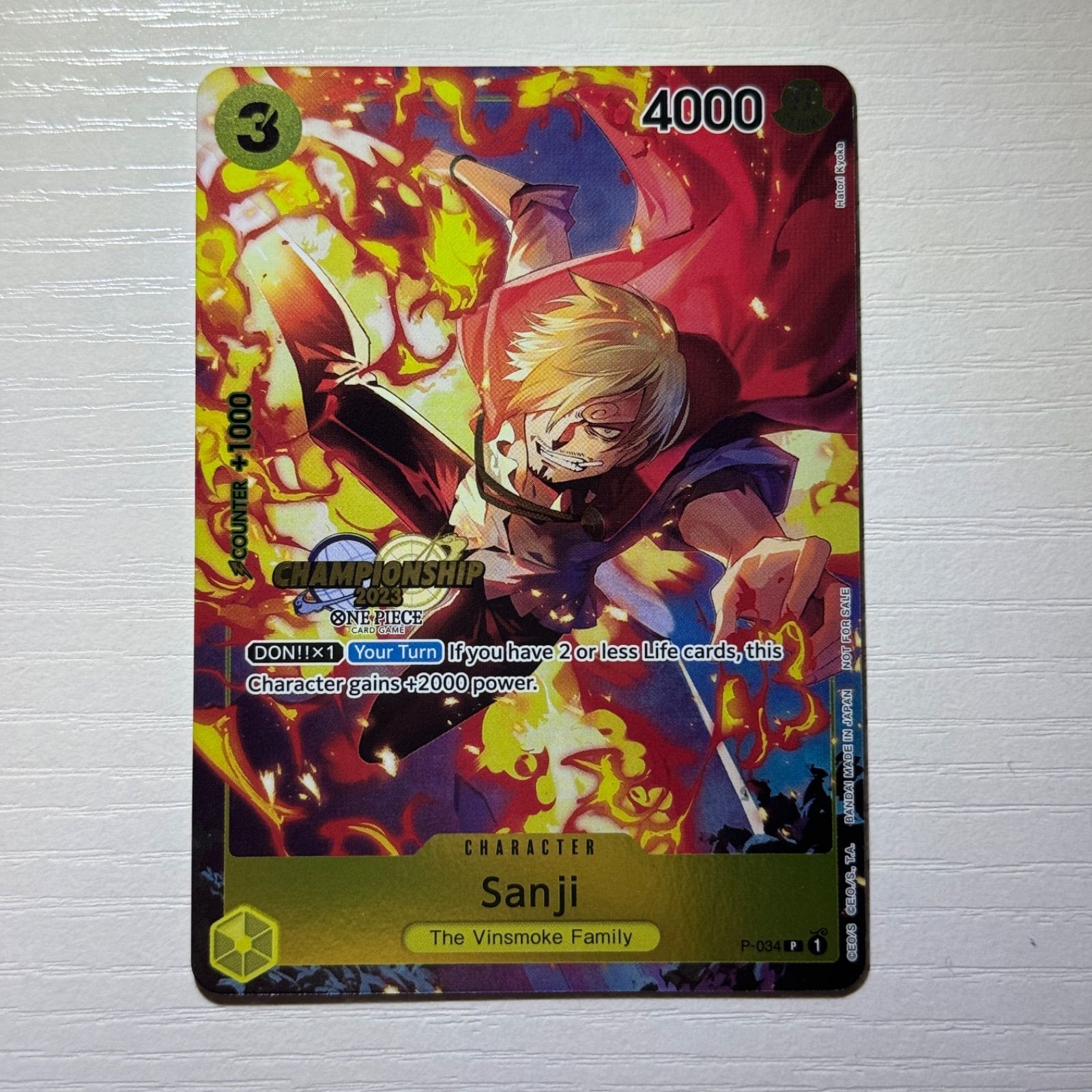 海外プロモ】サンジ チャンピオンシップ2023 英語版 ワンピースカード