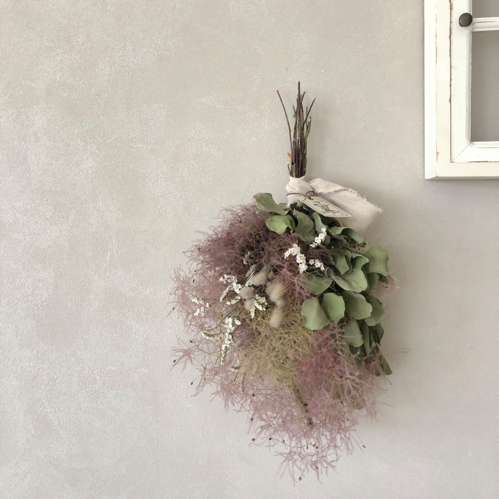 early summer スモークツリーとユーカリポポラス のスワッグ 45cm